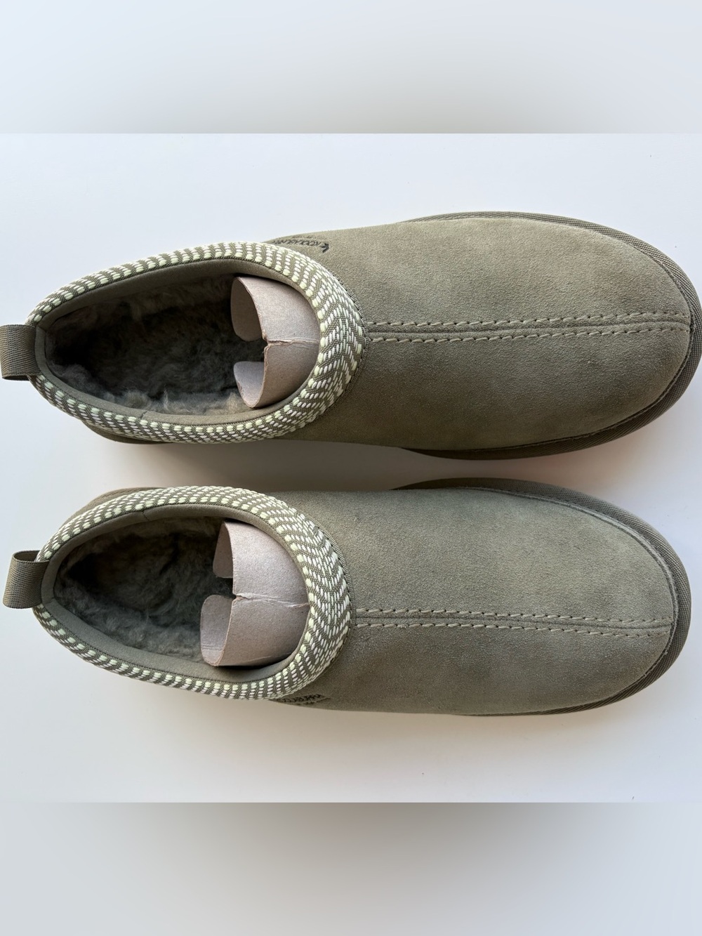 NWOT Mens Koolaburra By Ugg Burree Lined Green/Grey Slip OnSlippers Shoe Size 11